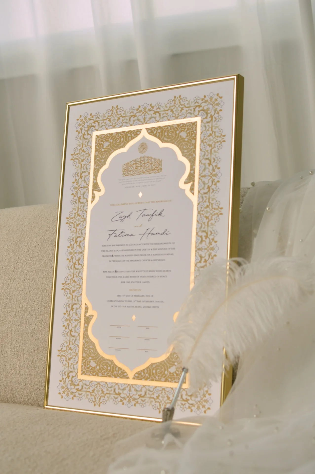 Hand-Painted Nikah Certificate Creation